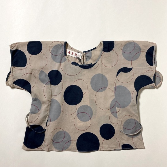 Marni NWT Kids Indigo Cotton Printed Top Size 6 - Picture 1 of 8